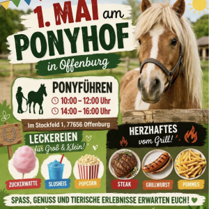 Einladung zum ersten Mai auf dem Ponyclub Gelände